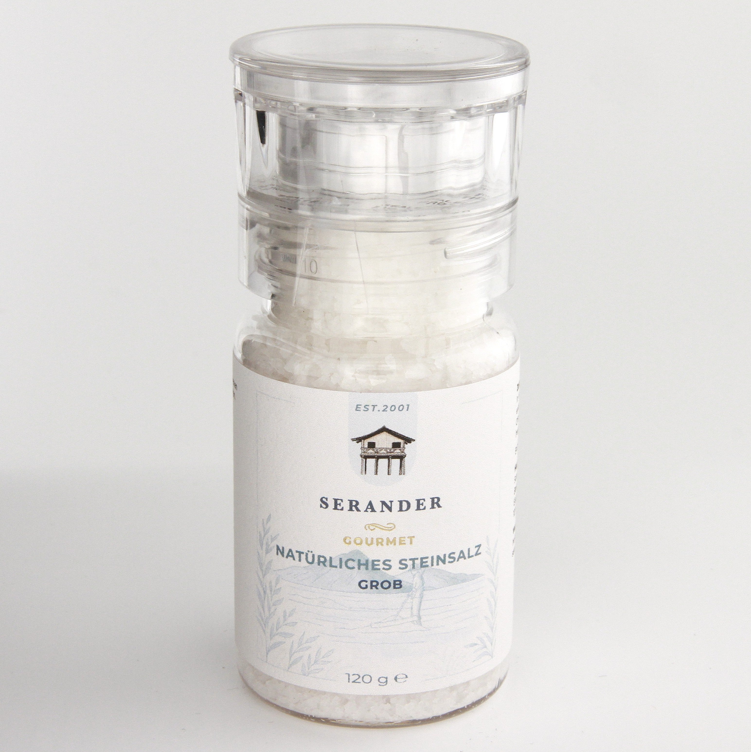 Natural Rock Salt with Grinder 120g